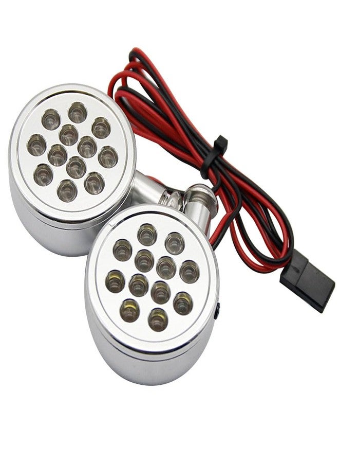 FLMLF CNC Alloy Light Set with LED Light Silver for 1/5 Hpi RV KM Baja 5B 5T 5SC Parts - Image 1